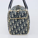 Christian Dior Trotter Hand Bag PVC Leather Navy White Auth 201187-3