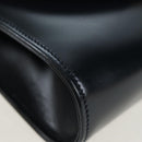 CARTIER Chain Shoulder Bag Leather Navy Gold Auth 201192V-15