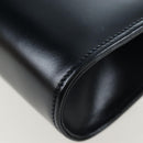 CARTIER Chain Shoulder Bag Leather Navy Gold Auth 201192V-18