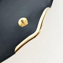 CARTIER Chain Shoulder Bag Leather Navy Gold Auth 201192V-20