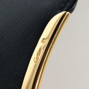 CARTIER Chain Shoulder Bag Leather Navy Gold Auth 201192V-21