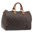 LOUIS VUITTON Monogram Speedy 35 Hand Bag M41524 LV Auth 201198-1