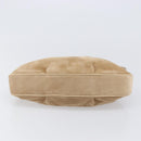 CARTIER PANTHERE Hand Bag Suede Beige Silver Auth 201200V-10