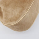 CARTIER PANTHERE Hand Bag Suede Beige Silver Auth 201200V-12