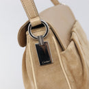 CARTIER PANTHERE Hand Bag Suede Beige Silver Auth 201200V-15