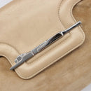 CARTIER PANTHERE Hand Bag Suede Beige Silver Auth 201200V-17