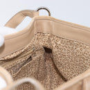 CARTIER PANTHERE Hand Bag Suede Beige Silver Auth 201200V-21
