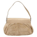 CARTIER PANTHERE Hand Bag Suede Beige Silver Auth 201200V-3
