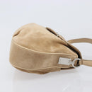 CARTIER PANTHERE Hand Bag Suede Beige Silver Auth 201200V-4