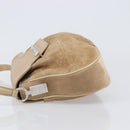 CARTIER PANTHERE Hand Bag Suede Beige Silver Auth 201200V-5