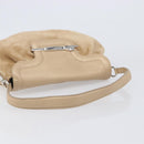 CARTIER PANTHERE Hand Bag Suede Beige Silver Auth 201200V-7