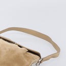 CARTIER PANTHERE Hand Bag Suede Beige Silver Auth 201200V-8
