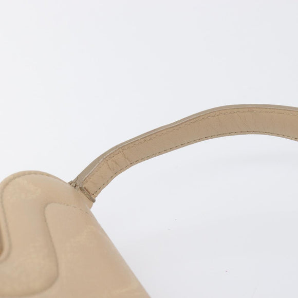 CARTIER PANTHERE Hand Bag Suede Beige Silver Auth 201200V