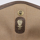 GUCCI GG Supreme Web Sherry Line Pouch PVC Beige Auth 201201A-12