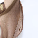 GUCCI GG Supreme Web Sherry Line Pouch PVC Beige Auth 201201A-14