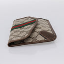 GUCCI GG Supreme Web Sherry Line Pouch PVC Beige Auth 201201A-4