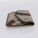 GUCCI GG Supreme Web Sherry Line Pouch PVC Beige Auth 201201A-5