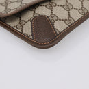 GUCCI GG Supreme Web Sherry Line Pouch PVC Beige Auth 201201A-9