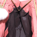 GUCCI Bamboo Hand Bag Leather Pink Gold 95231 Auth 201206V-18