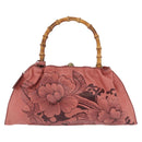 GUCCI Bamboo Hand Bag Leather Pink Gold 95231 Auth 201206V-2