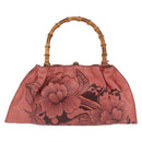 GUCCI Bamboo Hand Bag Leather Pink Gold 95231 Auth 201206V-3