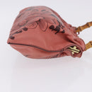 GUCCI Bamboo Hand Bag Leather Pink Gold 95231 Auth 201206V-4