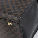 CELINE Macadam Hand Bag PVC Leather Black Gold Tone Auth 201208-12