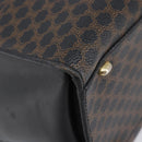 CELINE Macadam Hand Bag PVC Leather Black Gold Tone Auth 201208-13