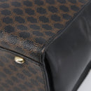 CELINE Macadam Hand Bag PVC Leather Black Gold Tone Auth 201208-14