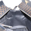 CELINE Macadam Hand Bag PVC Leather Black Gold Tone Auth 201208-21