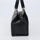 CELINE Macadam Hand Bag PVC Leather Black Gold Tone Auth 201208-4
