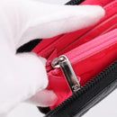 CHANEL Cambon Line Matelasse Long Wallet Leather Black Silver CC Auth 201210A-18