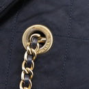 PRADA Chain Shoulder Bag Nylon Navy Gold Tone Auth 201216-15