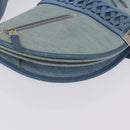 Christian Dior Admit It Shoulder Bag Denim Light Blue Silver Auth 201218V-15