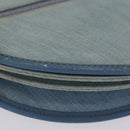 Christian Dior Admit It Shoulder Bag Denim Light Blue Silver Auth 201218V-8