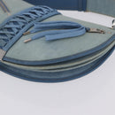Christian Dior Admit It Shoulder Bag Denim Light Blue Silver Auth 201218V-16