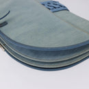 Christian Dior Admit It Shoulder Bag Denim Light Blue Silver Auth 201218V-18
