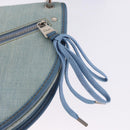 Christian Dior Admit It Shoulder Bag Denim Light Blue Silver Auth 201218V-21