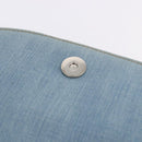 Christian Dior Admit It Shoulder Bag Denim Light Blue Silver Auth 201218V-23