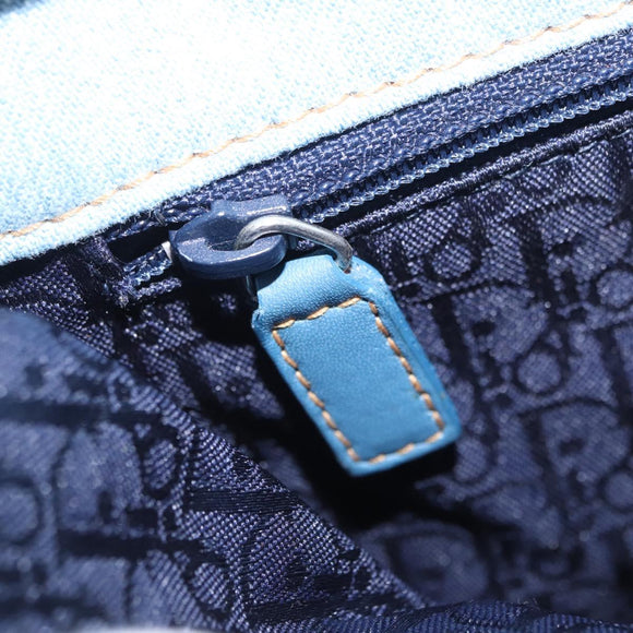 Christian Dior Admit It Shoulder Bag Denim Light Blue Silver Auth 201218V