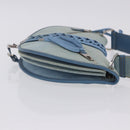 Christian Dior Admit It Shoulder Bag Denim Light Blue Silver Auth 201218V-3