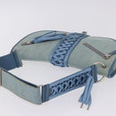 Christian Dior Admit It Shoulder Bag Denim Light Blue Silver Auth 201218V-6