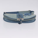 Christian Dior Admit It Shoulder Bag Denim Light Blue Silver Auth 201218V-5