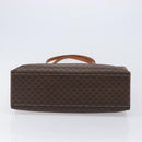 CELINE Macadam Tote Bag PVC Leather Brown Gold Tone Auth 201219-10