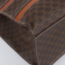 CELINE Macadam Tote Bag PVC Leather Brown Gold Tone Auth 201219-12