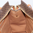 CELINE Macadam Tote Bag PVC Leather Brown Gold Tone Auth 201219-19