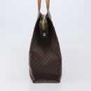 CELINE Macadam Tote Bag PVC Leather Brown Gold Tone Auth 201219-4