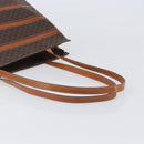CELINE Macadam Tote Bag PVC Leather Brown Gold Tone Auth 201219-7