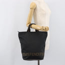 FENDI Hand Bag Canvas Black Silver Auth 201220-20