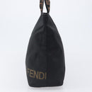 FENDI Hand Bag Canvas Black Silver Auth 201220-4
